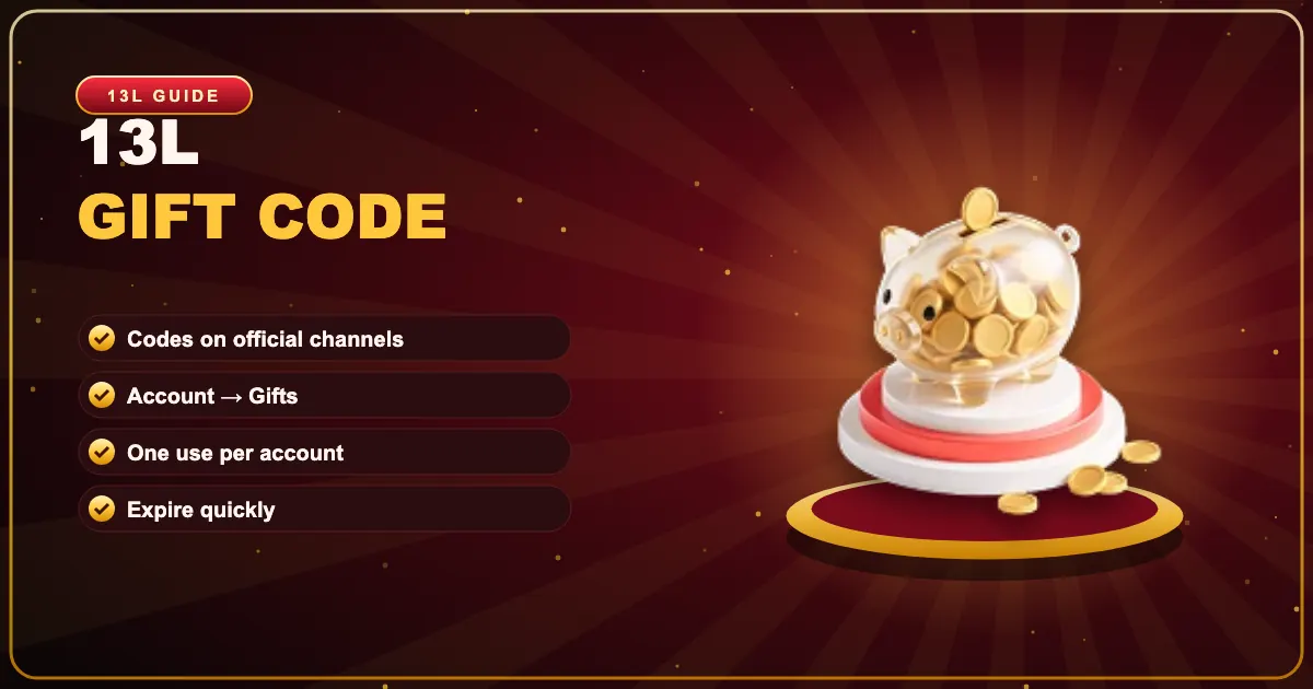 13L Gift Code banner